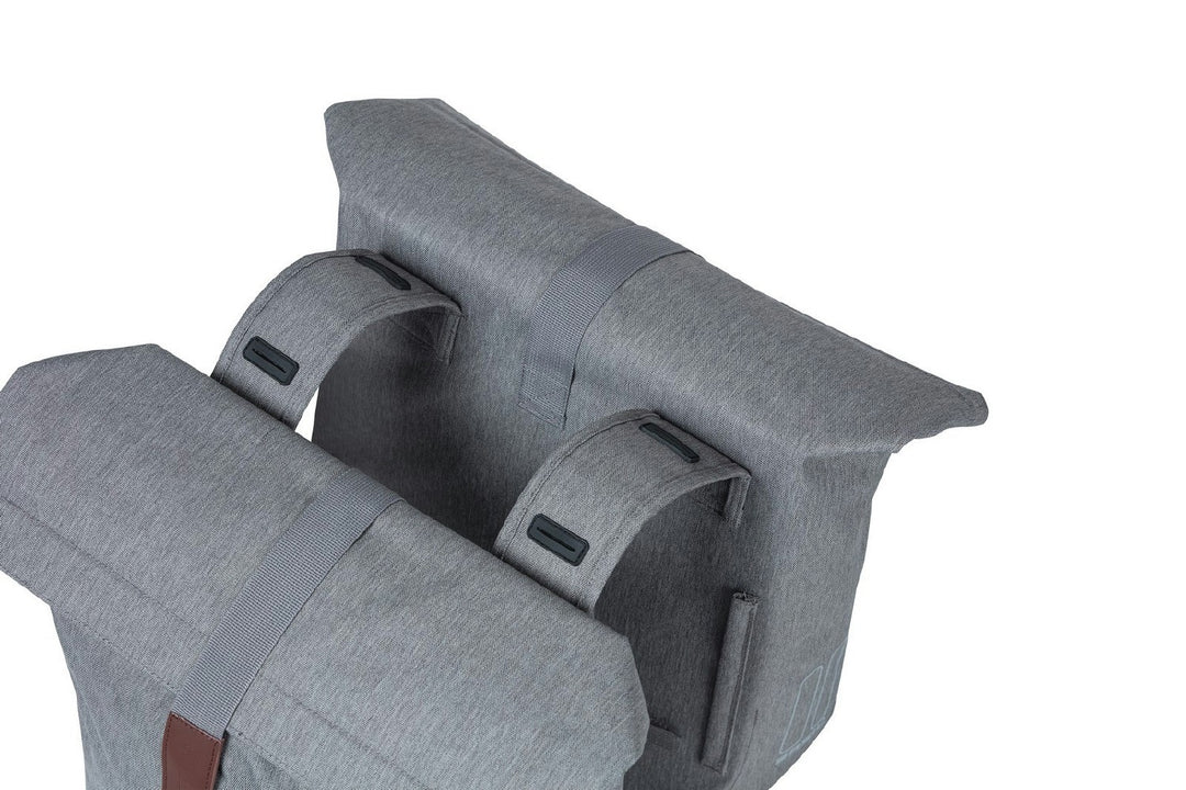 BASIL CITY DOUBLE BAG, 28-32L, GREY MELEE