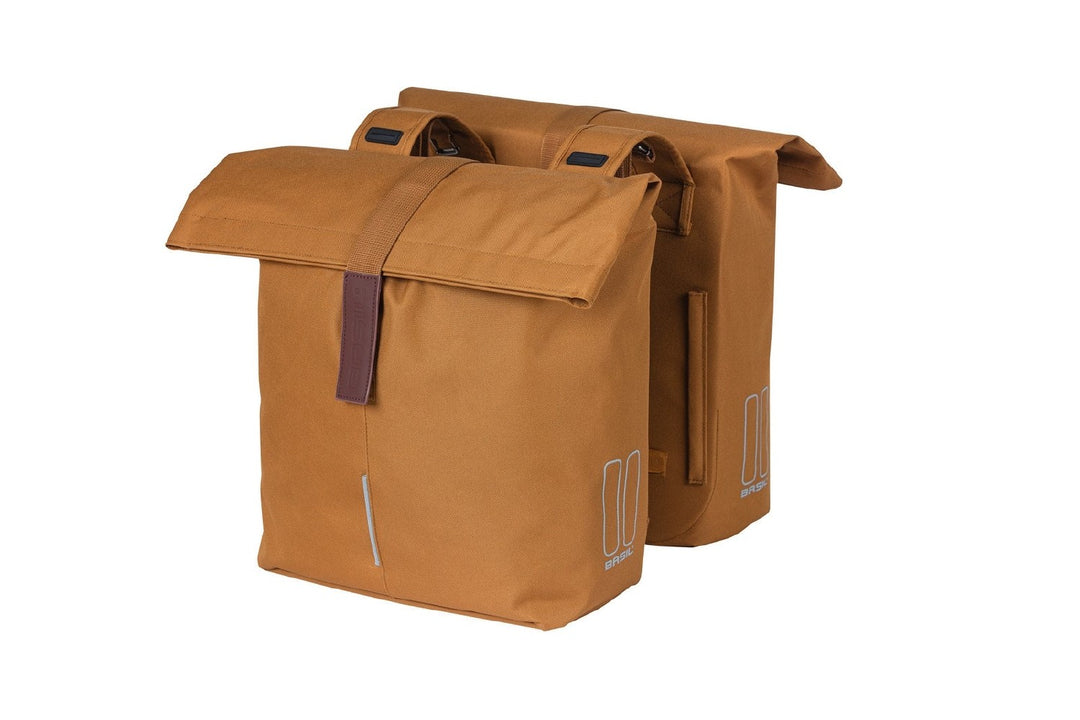 Basil city double bag, 28-32L, camel brown