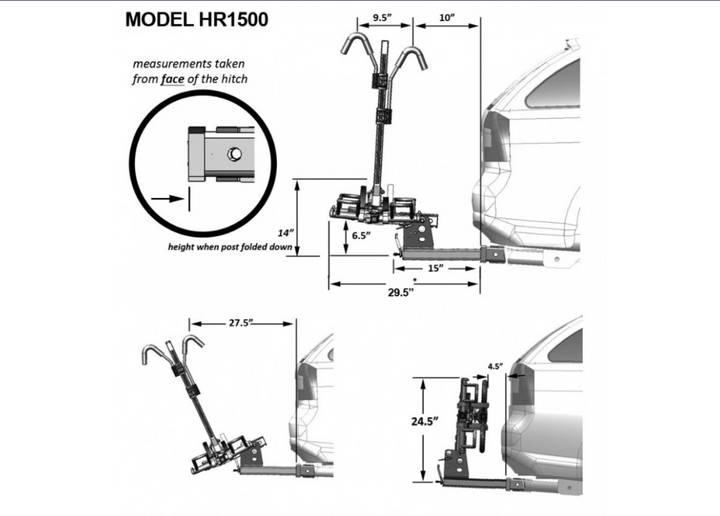 Hollywood Sports Rider Rack for E-Bikes and Fat Wheel Bikes