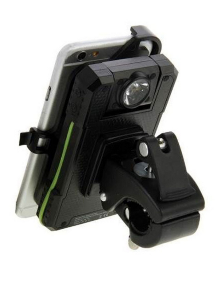 meilan 3 in 1 bike phone mount with power bank and led light