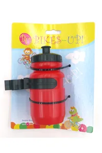 BOTTLE - Mini Water Bottle, 400cc, BIKES UP! Tie Card, With Black Adjustable Cage